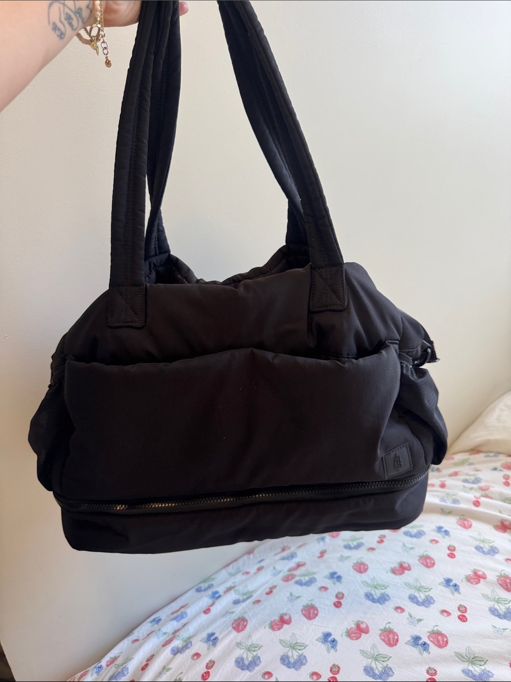 Free People Movement Black Quilted Shoulder Bag - Unbranded